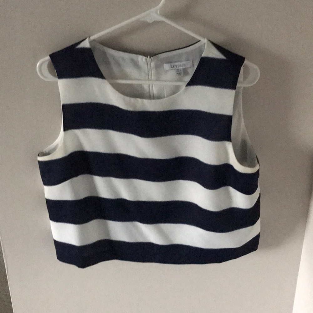 Lucy Paris white and navy stripped top size large